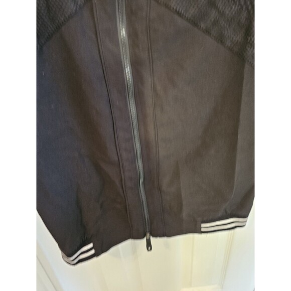 Sao Paulo Anthropologie Bodycon Zip Front Dress 36 Medium Sheath Black Mesh - Picture 5 of 13